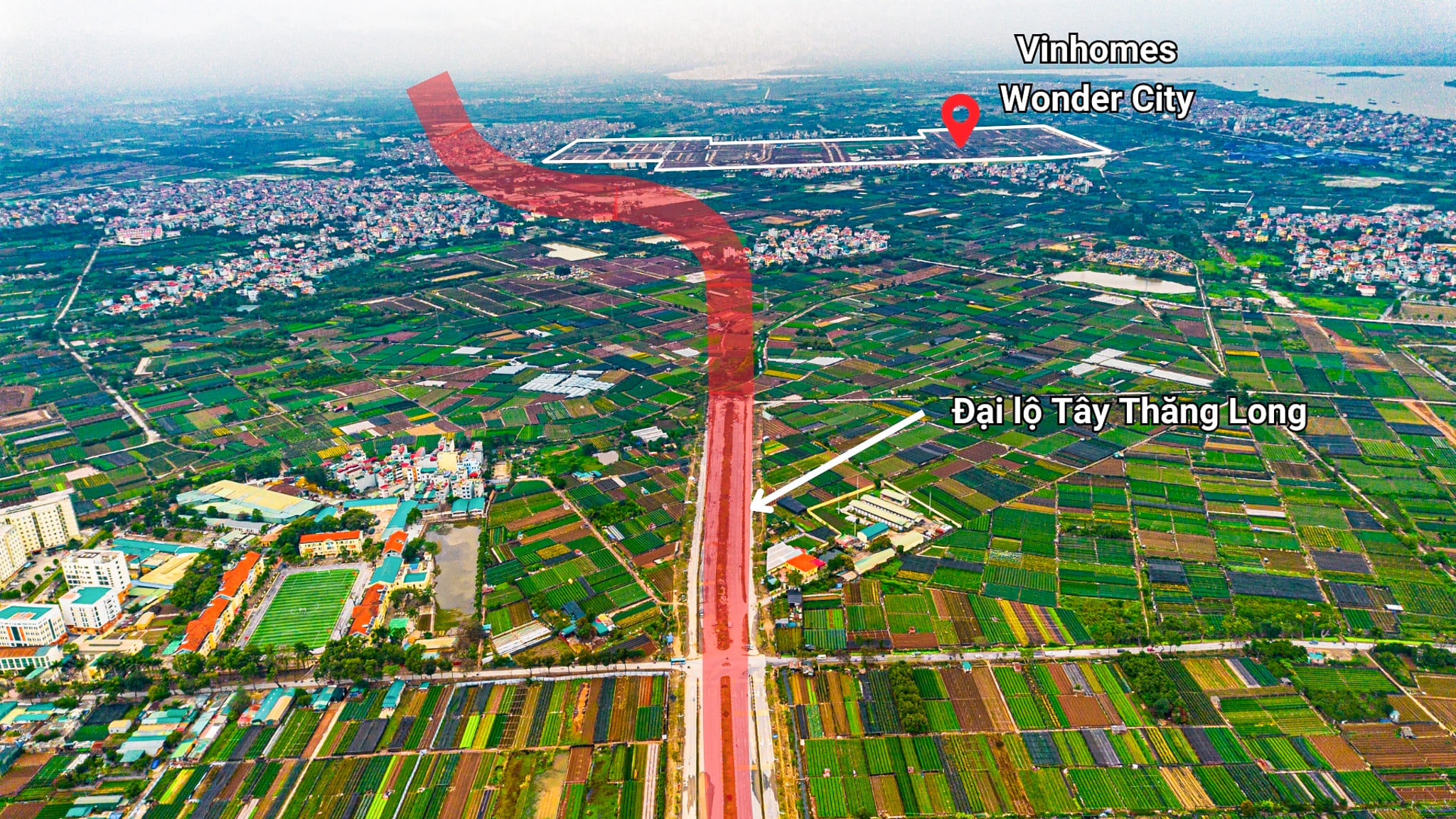 Thông Tin Shophouse Vinhomes Đan Phượng Wonder City 3 tầm nhìn đến 2050 tuyến đường Tây Thăng Long là trục đường quan trọng trong quy hoạch giao thông vận tải Thủ đô
